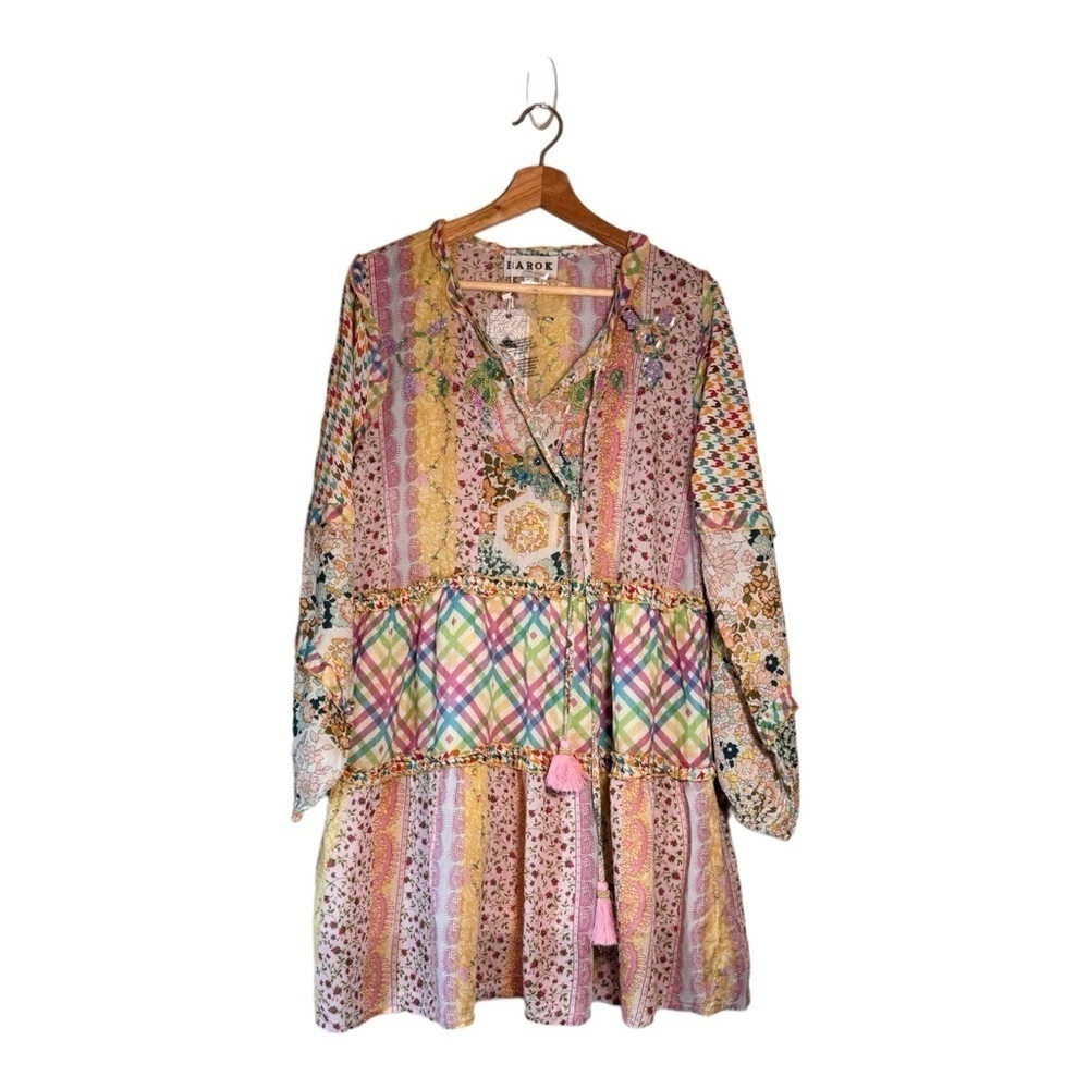 Barok Paris Spring Fling Patchwork Mini Dress NWT… - image 2